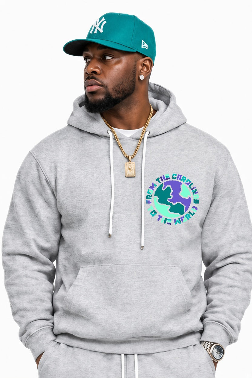 Carolina To The World Oversize Fleeced Hoodie (Buzz City)