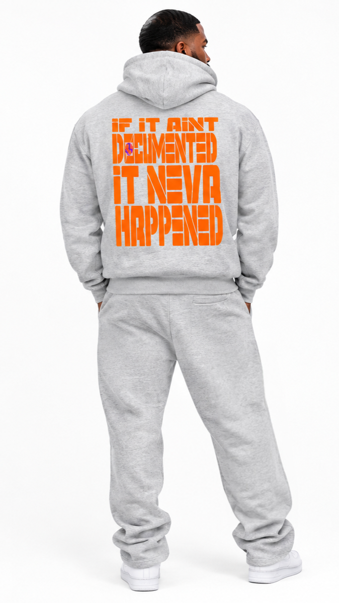 Carolina To The World Oversize Fleeced Hoodie ( Orange/ Purple)