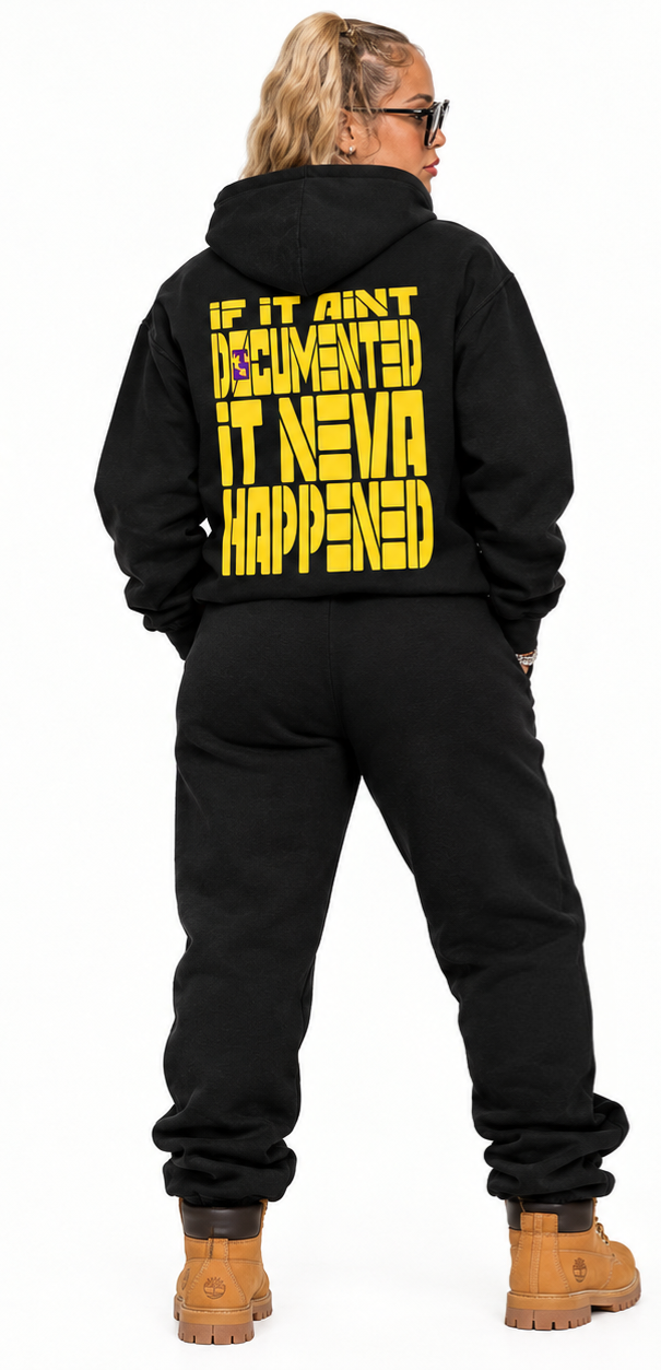 Carolinas To The World Oversize Fleeced Hoodie (Purple/Gold)
