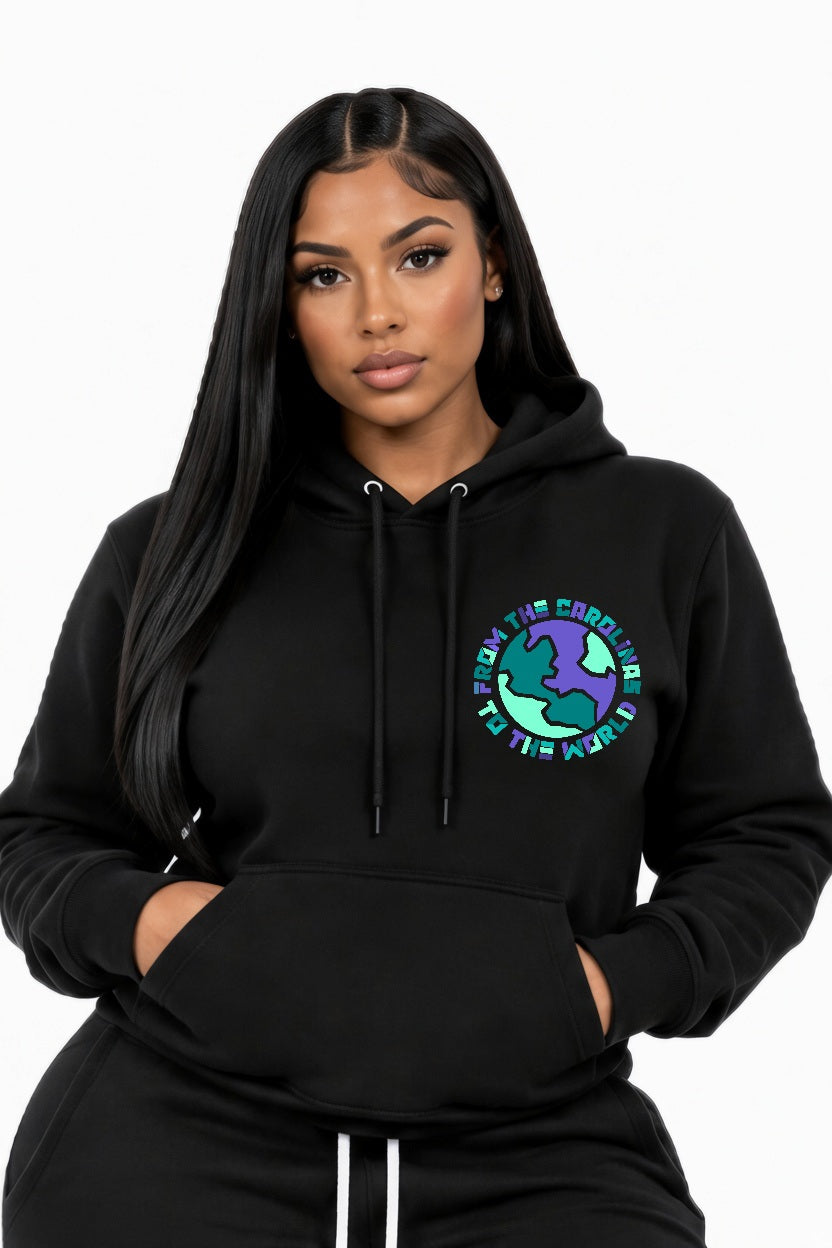 Carolina To The World Oversize Fleeced Hoodie (Buzz City)