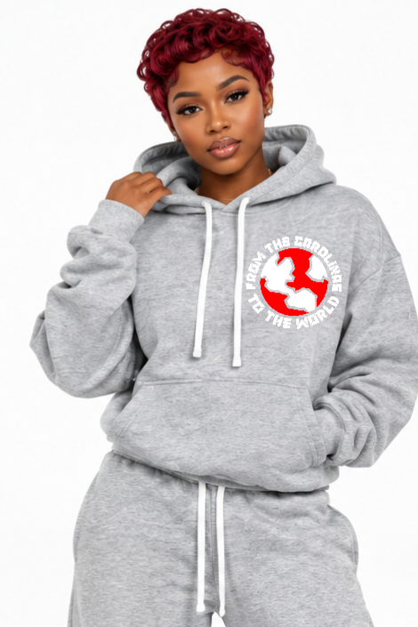 Carolina To The World Oversize Fleeced Hoodie ( Hurricanes )