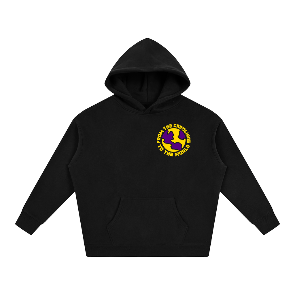 Carolinas To The World Oversize Fleeced Hoodie (Purple/Gold)