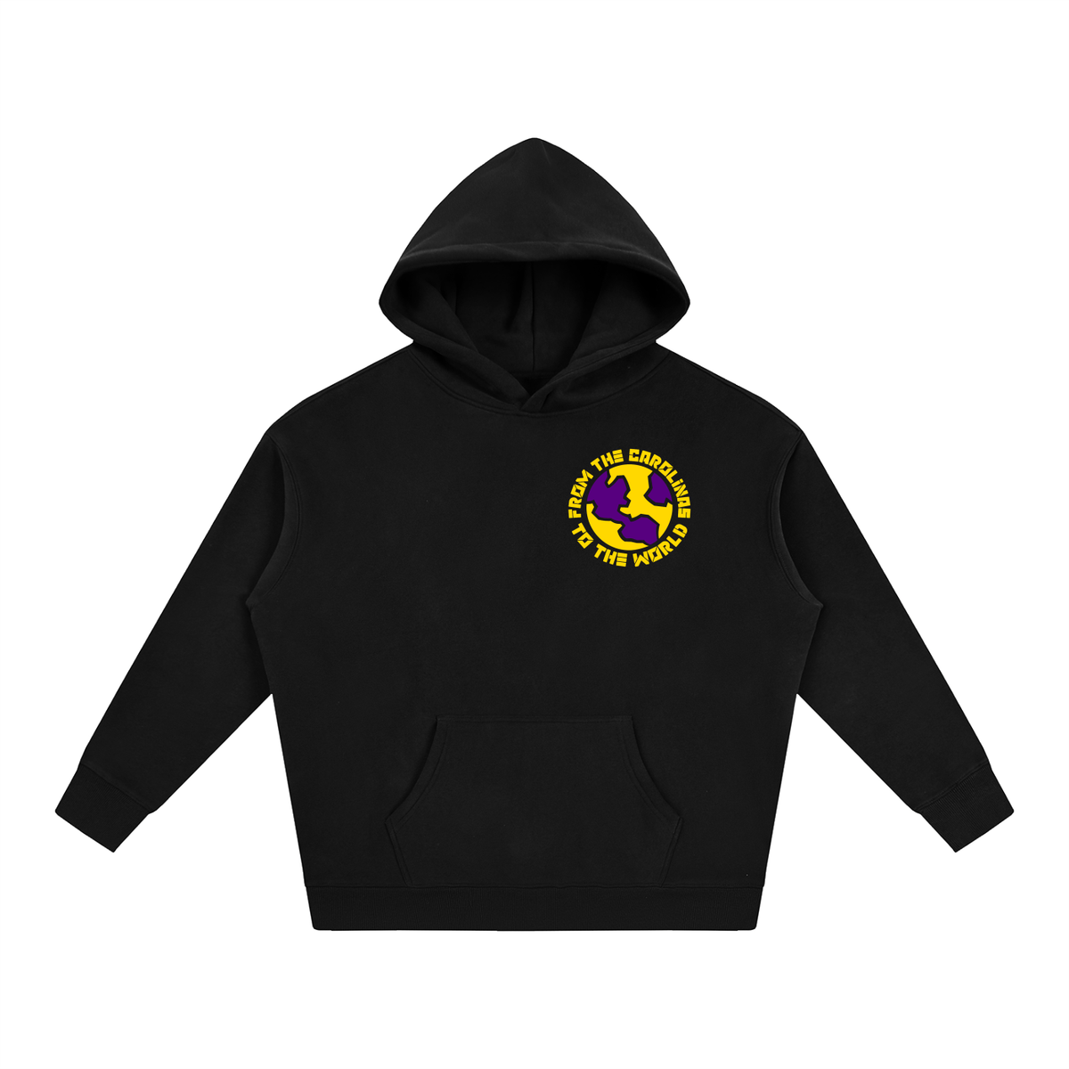 Carolinas To The World Oversize Fleeced Hoodie (Purple/Gold)