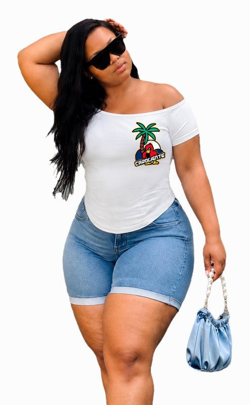 Angry Palmetto Bird Women’s Off-the-Shoulder T-Shirt - Caroliente' CollectonGraphic T-ShirtsCaroliente' Collecton