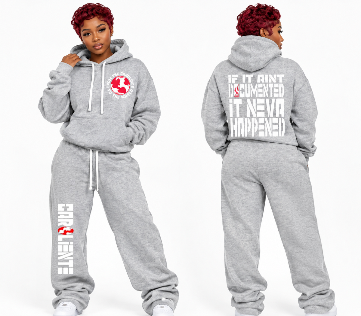 Carolina To The World  Fleece Straight Leg Pants ( Hurricanes)