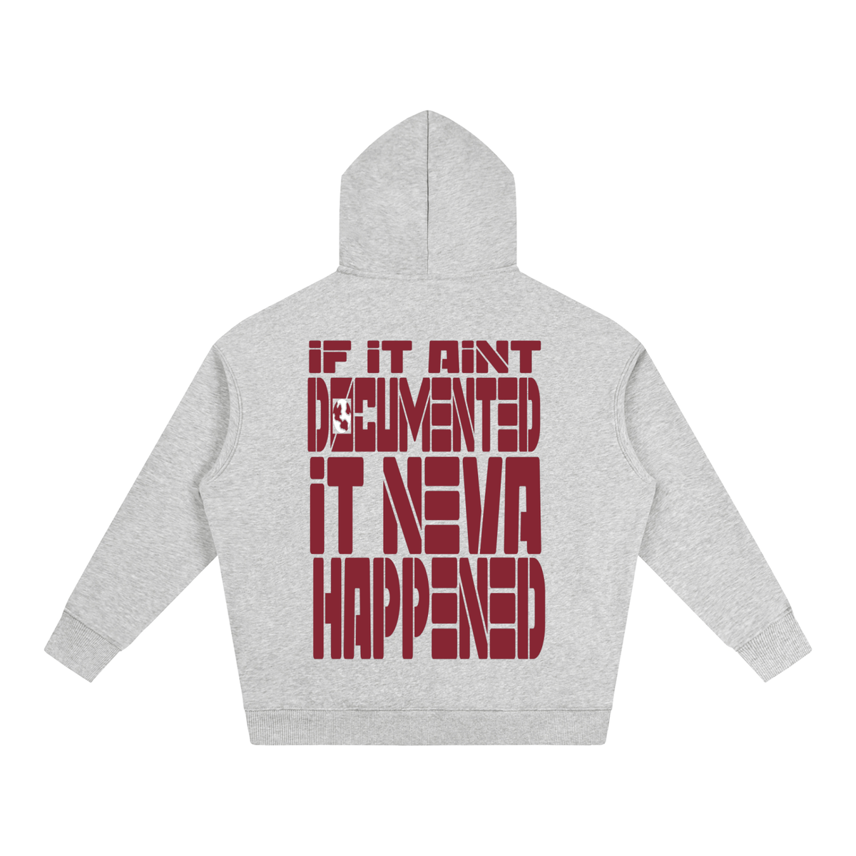 Carolina's To The World Oversize Fleeced Hoodie ( Gray/Maroon/White)