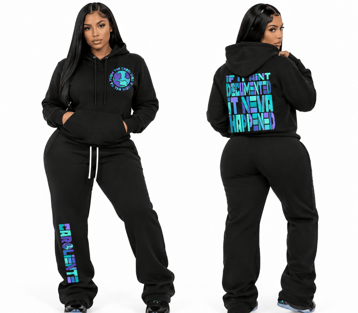 Carolina To The World Fleece Straight Leg Pants (Buzz City) - Caroliente' CollectonCaroliente' Collecton