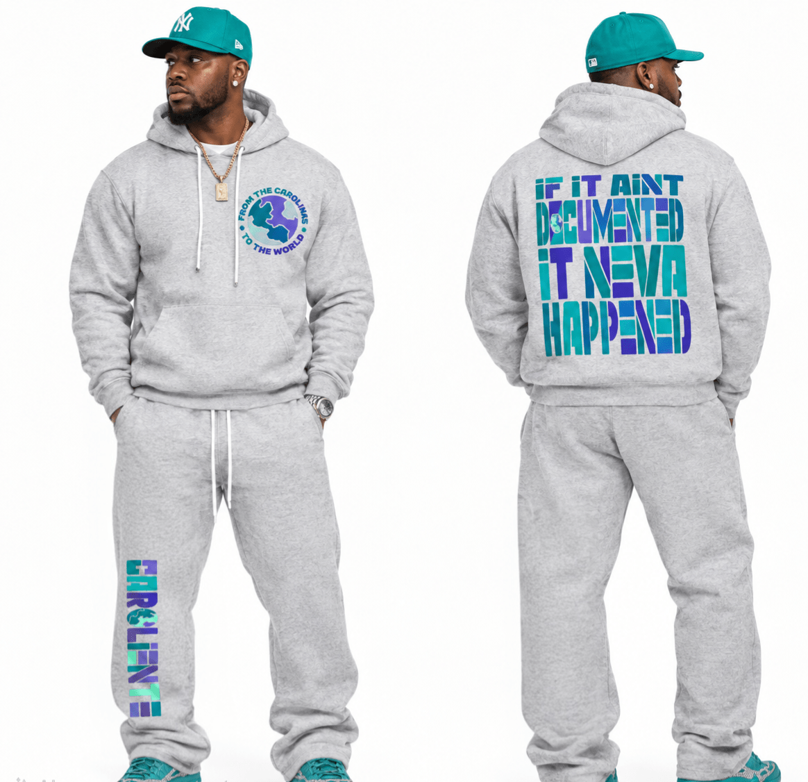 Carolina To The World Fleece Straight Leg Pants (Buzz City) - Caroliente' CollectonCaroliente' Collecton
