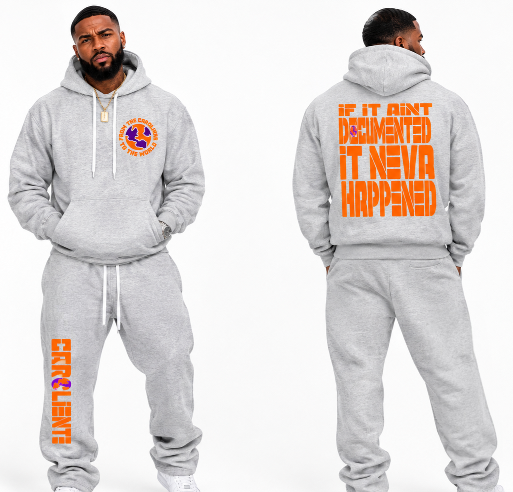 Carolina To The World Fleece Straight Leg Pants ( Orange/Purple )