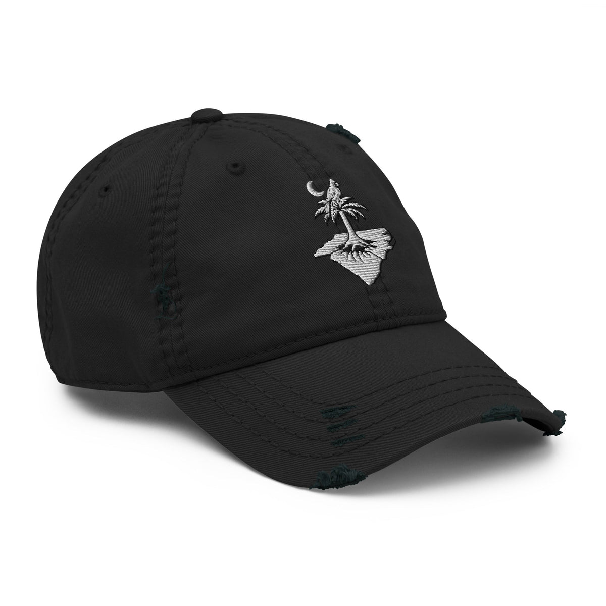 Palmetto Cardinal Distressed Dad Hat - Caroliente' CollectonEMBROIDERYCaroliente' Collecton