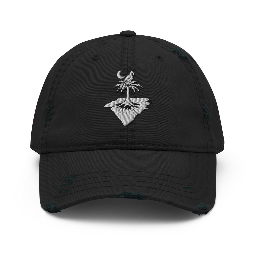 Palmetto Cardinal Distressed Dad Hat - Caroliente' CollectonEMBROIDERYCaroliente' Collecton