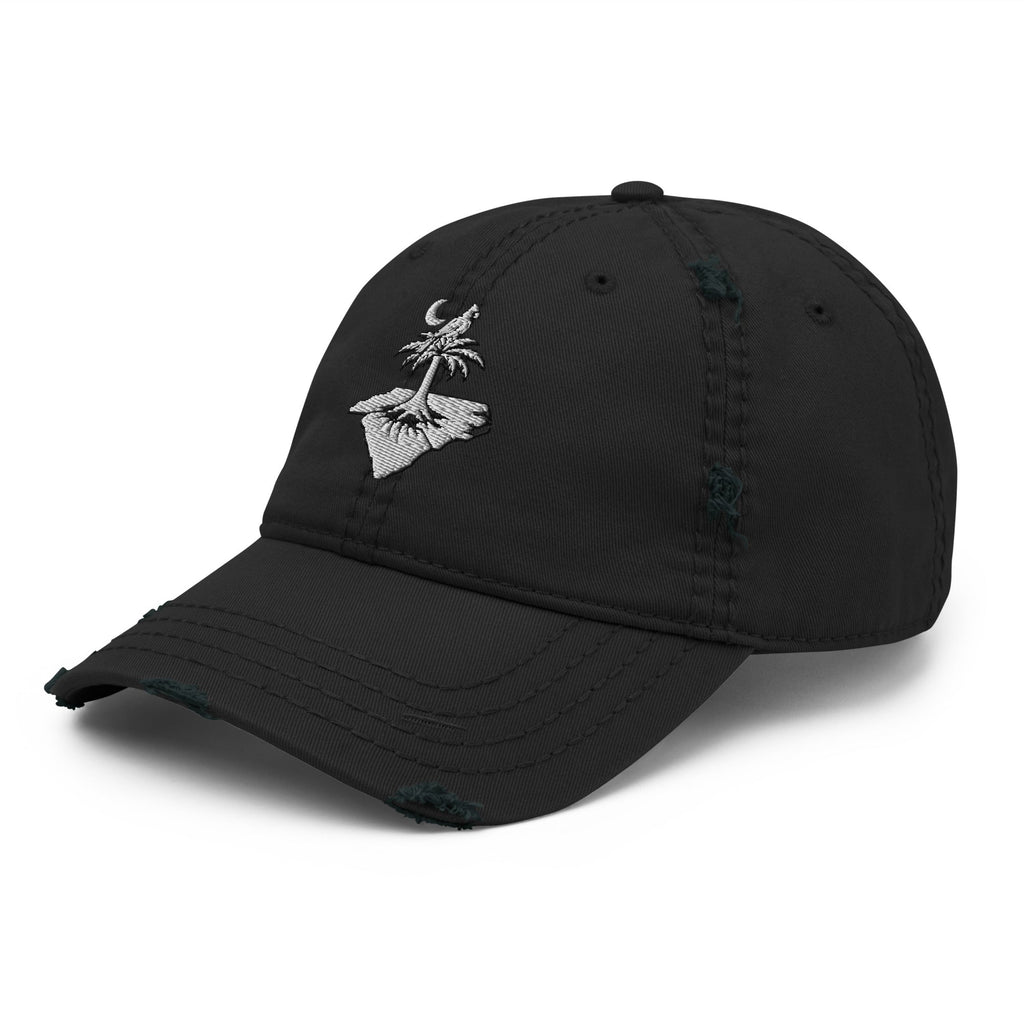 Palmetto Cardinal Distressed Dad Hat - Caroliente' CollectonEMBROIDERYCaroliente' Collecton