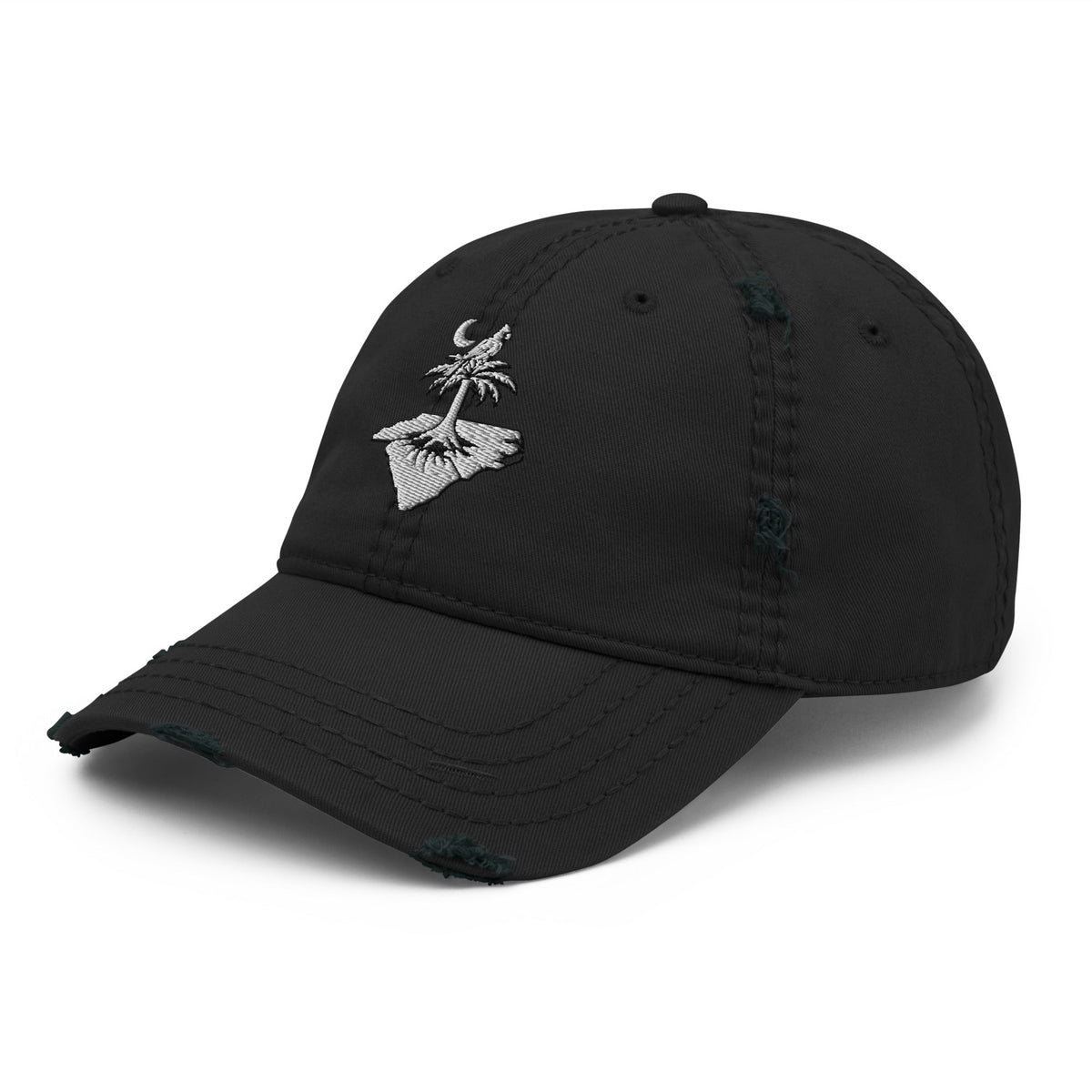 Palmetto Cardinal Distressed Dad Hat - Caroliente' CollectonEMBROIDERYCaroliente' Collecton