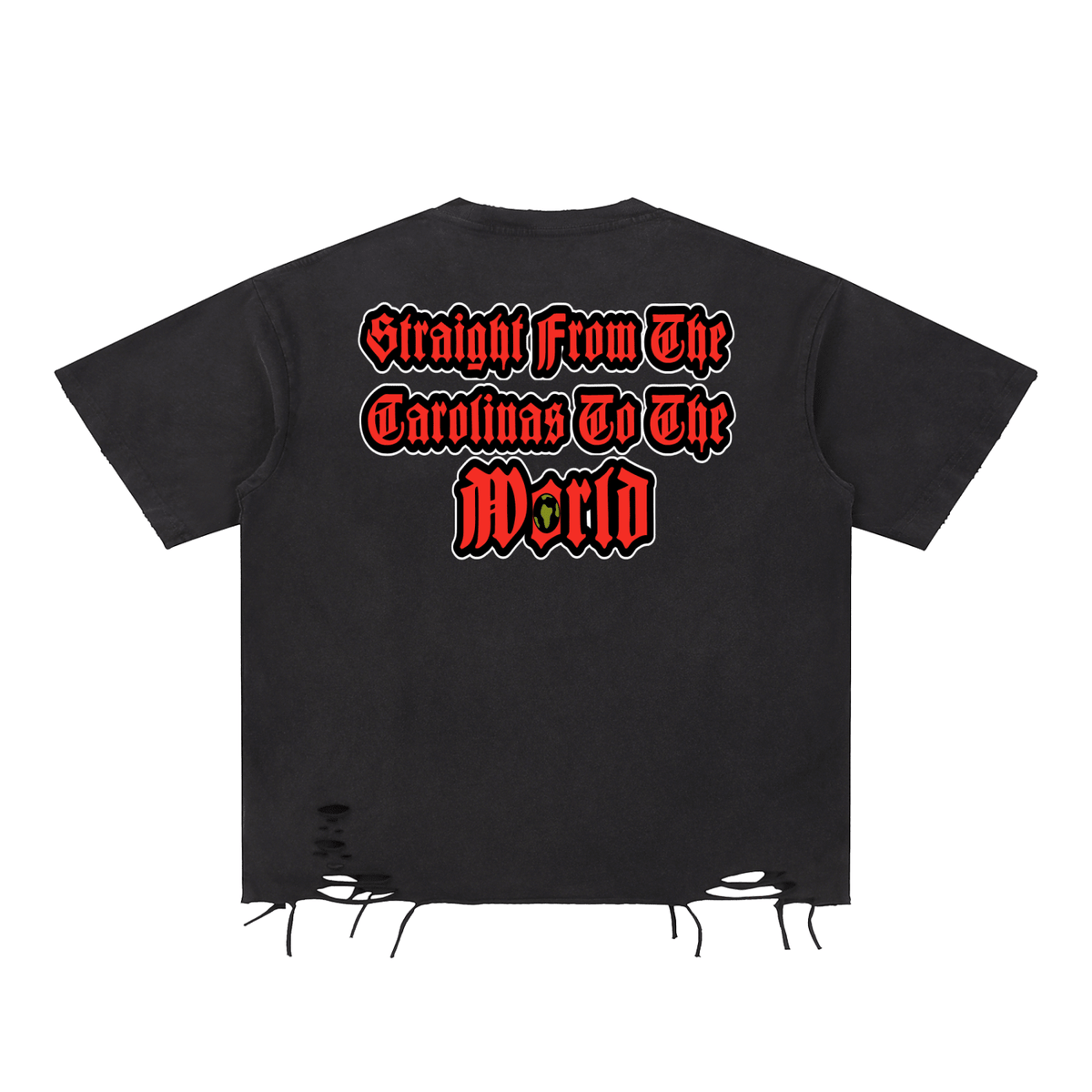 Snow Washed Raw-Hem Palmetto Cardinal Creed T-Shirt - Caroliente' CollectonGraphic T-ShirtsCaroliente' Collecton