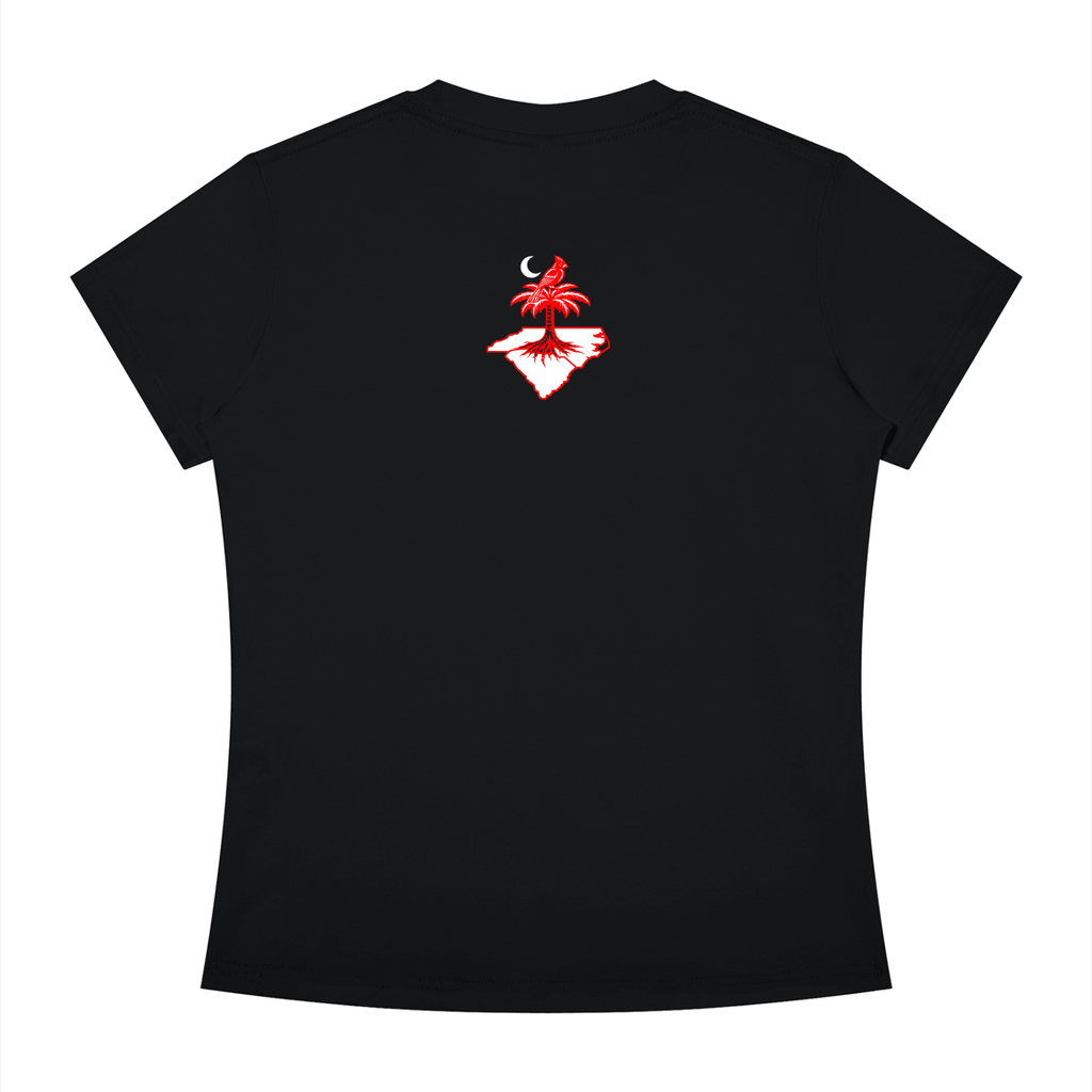 Women's Slim Fit Black Ms.NC CrewNeck T-Shirt - Caroliente' CollectonGraphic T-ShirtsCaroliente' Collecton