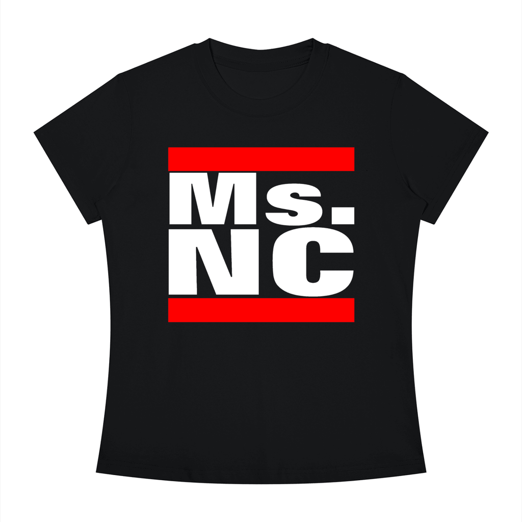 Women's Slim Fit Black Ms.NC CrewNeck T-Shirt - Caroliente' CollectonGraphic T-ShirtsCaroliente' Collecton