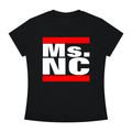 Women's Slim Fit Black Ms.NC CrewNeck T-Shirt - Caroliente' CollectonGraphic T-ShirtsCaroliente' Collecton