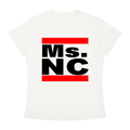 Women's Slim Fit Ms.NC White Crewneck T-Shirt - Caroliente' CollectonGraphic T-ShirtsCaroliente' Collecton