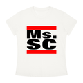 Women's Slim Fit Ms.SC White Crewneck T-Shirt - Caroliente' CollectonGraphic T-ShirtsCaroliente' Collecton